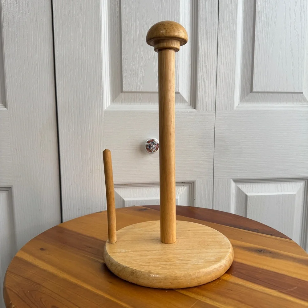 Wooden freestanding paper‎ towel holder
